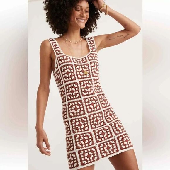 New  Marine Layer Celeste Crochet Dress Large - Picture 3 of 6